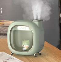 Retro TV Kitty Humidifier with LED Night Light