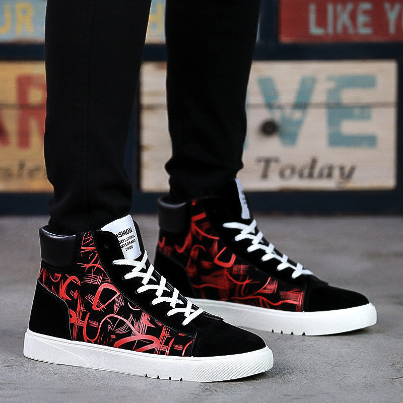 Street Art Vibe High-Top Sneakers