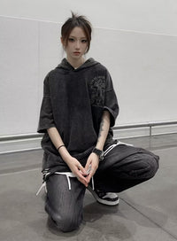 Edgy Crossroads Oversized Hoodie