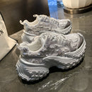 Lunar Luxe Silver Platform Sneakers