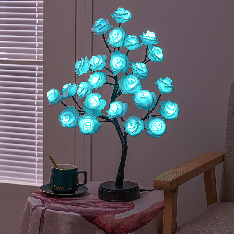 Illuminated Rose Tree Lamp