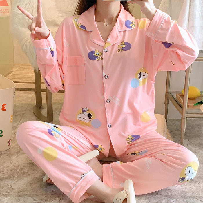 Lapel Pajama Set