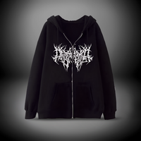 Gothic Skulls Zip Hoodie